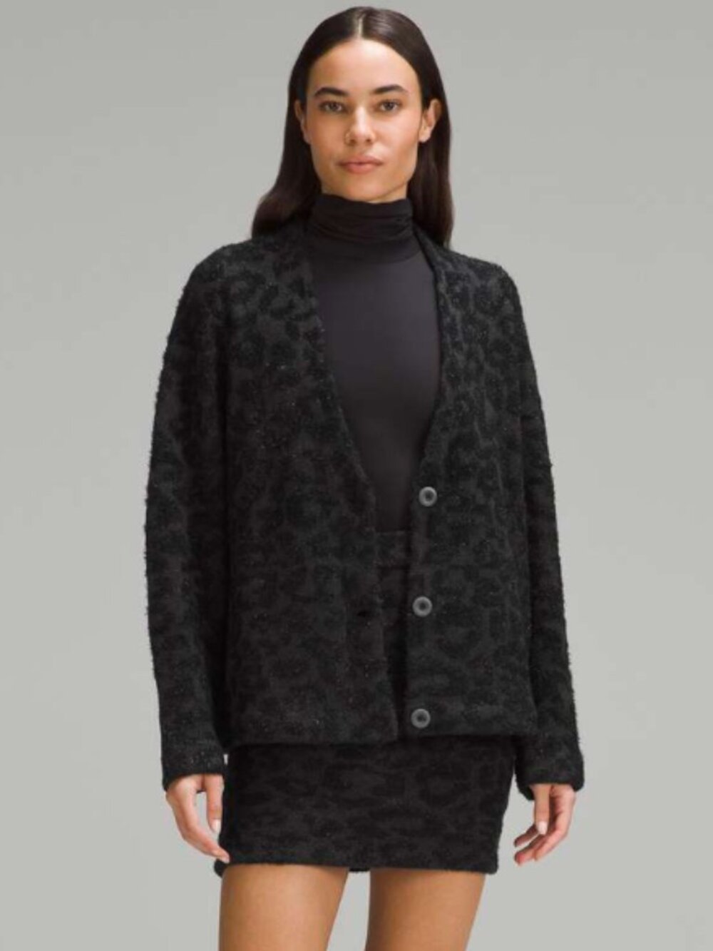Lululemon‎ Wool Blend Jacquard Cardigan